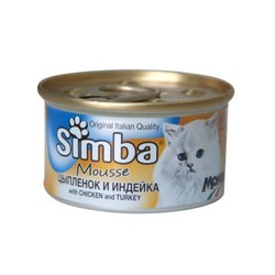 Simba Cat Mousse мусс для кошек цыпленок/индейка 85 гр.