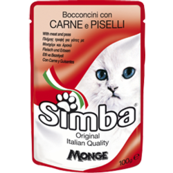 Simba Cat Pouch паучи для кошек мясо с горохом 100 гр.