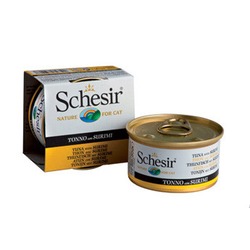 Schesir тунец с сурими, кусочки в желе, консервированный корм для кошек
