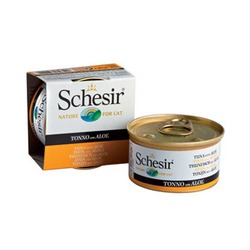 Schesir тунец с алоэ, кусочки в желе, консервированный корм для кошек