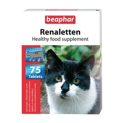 Beaphar Renaletten — Кормовая добавка для кошек с проблемами почек, профилактика МКБ, 75 табл.