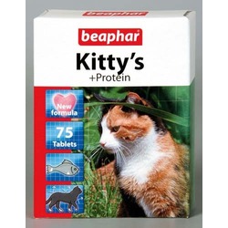 Beaphar Kitty’s + Protein — Витаминизированное лакомство для кошек, с протеином