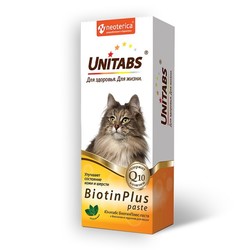 Unitabs Biotin Plus паста с биотином и таурином для кошек, 150 гр.
