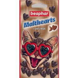Beaphar Malt-Hearts Средство для выведения шерсти из желудка для кошек, в форме сердечек, 150 шт.
