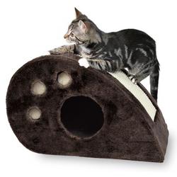 Trixie Домик д/кошек "Topi" с когтеточкой, серый, плюш 53*31*32см, арт. 4358