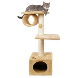 Trixie Домик д/кошки "San Fernando" с 2-мя площадками и трубой 106см, арт. 43951