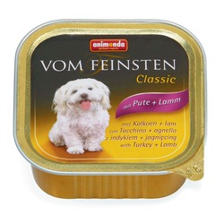 Animonda с индейкой и ягненком Vom Feinsten Classic консервы для собак, 150 гр. х 22 шт.