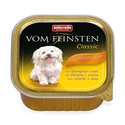 Animonda с мясом домашней птицы и телятиной Vom Feinsten Classic консервы для собак, 150 гр. х 22 шт.