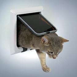 Trixie Дверца для кошки с четырьямя функциями ( 16,5см х 17,4см) белая , арт. 38621