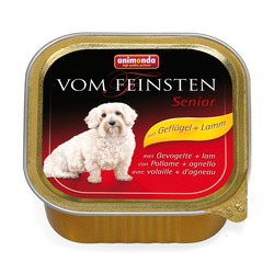 Animonda с мясом домашней птицы и ягненком Vom Feinsten Senior консервы для собак старше 7 лет, 150 гр. х 22 шт.