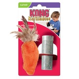 Kong "Морковь" игрушка для кошек с кошачьей мятой +баночка с мятой