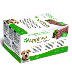 Applaws набор паштетов для собак "Курица, ягненок, лосось": 5шт.x150г