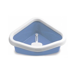 Stefanplast Туалет угловой Sprint Corner, с рамкой и совочком, голубой
