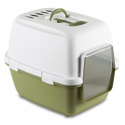 Stefanplast Туалет-домик Cathy Comfort с угольным фильтром и совочком, зеленый, 58х45х48 см