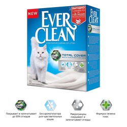 Ever Clean Total Cover наполнитель комкующийся микрогранулами двойного действия для кошек