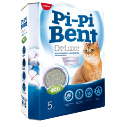 Pi-Pi-Bent DeLuxe Clean Cotton Комкующийся наполнитель "Делюкс Клин Коттон" (коробка), 5 кг