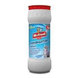 Mr.Fresh Expert 2в1 Ликвидатор запаха для кошачьих туалетов, 500 г (порошок)