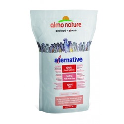 Almo Nature Alternative корм (50% мяса) со свежим лососем и рисом для собак средних и крупных пород, Alternative Fresh Salmon and Rice M-L