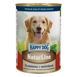 Happy Dog Телятина с индейкой консервы для взрослых собак, 400 гр.