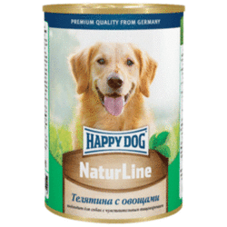 Happy Dog Телятина с овощами консервы для взрослых собак, 400 гр.