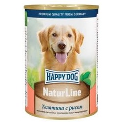 Happy Dog Телятина с рисом консервы для взрослых собак, 400 гр.