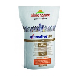Almo Nature Alternative корм (75% мяса) со свежим цыпленком и рисом для собак средних и крупных пород, Alternative 170 Chicken and Rice M-L