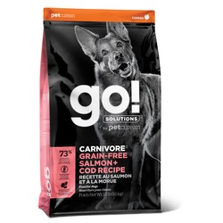 GO! Natural holistic беззерновой сухой корм для собак всех возрастов c лососем и треской, GO! CARNIVORE GF