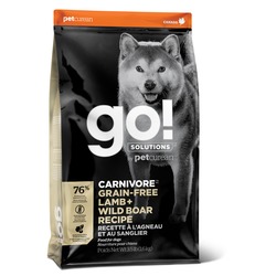 GO! Natural holistic беззерновой сухой корм для собак всех возрастов c ягненком и мясом дикого кабана, GO! CARNIVORE GF
