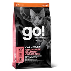 GO! Natural holistic беззерновой сухой корм для котят и кошек, с лососем и треской, GO! CARNIVORE GF Salmon + Cod