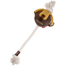 Gigwi Gum Gum Dog игрушка для собак Текстильный мяч с набивкой на канате с эко резиной 40 см, арт.75458