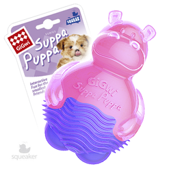 Gigwi Suppa Puppa игрушка для щенков Бегемот с пищалкой 10 см арт.75425