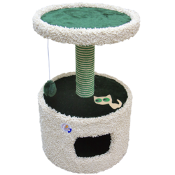 Зооник домик-когтеточка для кошек, 46*46*70 см, зеленый