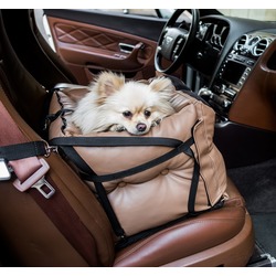 Dog Smith автокресло-переноска для собак, цвет коричневый, размер 40х40 см