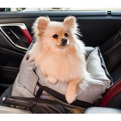 Dog Smith автокресло-переноска для собак, цвет серый, размер 40х40 см