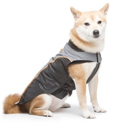 Dog Gone Smart нано плащ дождевик с отстегивающейся флисовой подкладкой, цвет черный с серым и оранжевым Meteor Nanobreaker Jacket
