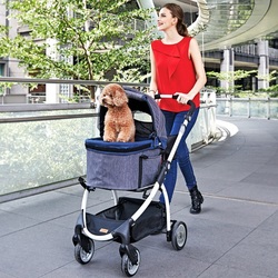 Ibiyaya коляска для животных до 20 кг CLEO Travel System Pet Stroller, 3 в 1: коляска, переноска, автокресло