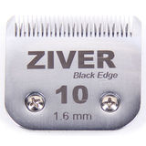 Стригущий нож Ziver 1.6мм black edge для машинок для стрижки, слот А5 - #10, сталь