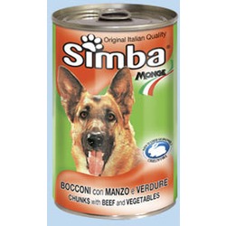 Simba Dog консервы для собак кусочки говядина с овощами