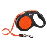 Flexi Limited Edition поводок-рулетка для собак до 25 кг, 5 метров, лента, New Neon M, цвет оранжевый