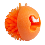 Rogz игрушка Fred с отверстиями для лакомств и массажными насечками, средняя, оранжевая, FRED TREAT BALL