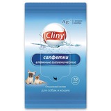 Влажные гигиенические салфетки "Cliny" для собак и кошек