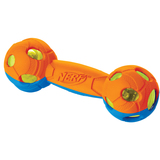 Nerf Игрушка для собак Гантель двухцветная светящаяся, 17,5 см