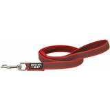 JULIUS-K9 прорезиненный поводок Color & Gray Super-grip для собак до 50 кг, красно-серый